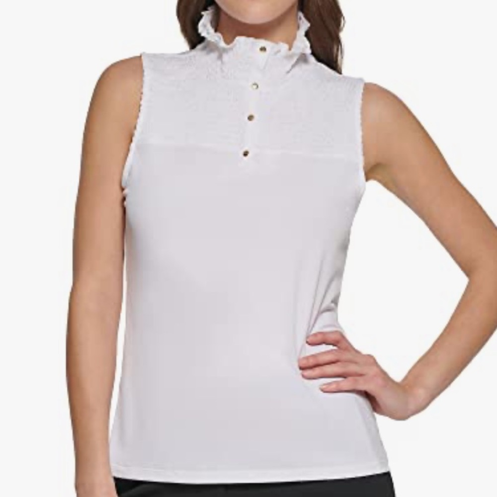 DKNY Women's White Sleeveless Sleeveless Top Size Small NWT